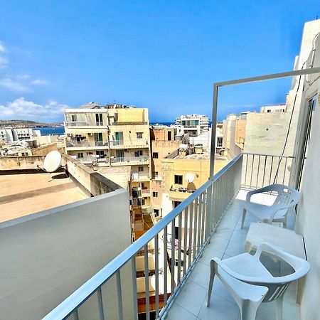 Spacious 2Br Penthouse With A Large Front-Terrace - Close To Bugibba Perched Beach San Pawl il-Baħar Zewnętrze zdjęcie